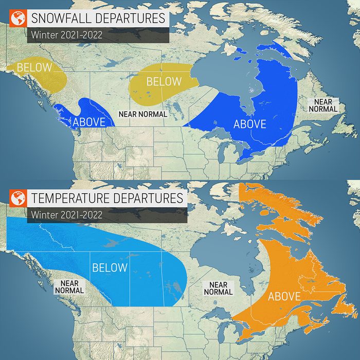 Winter 2021 Canada Forecast Snowfall