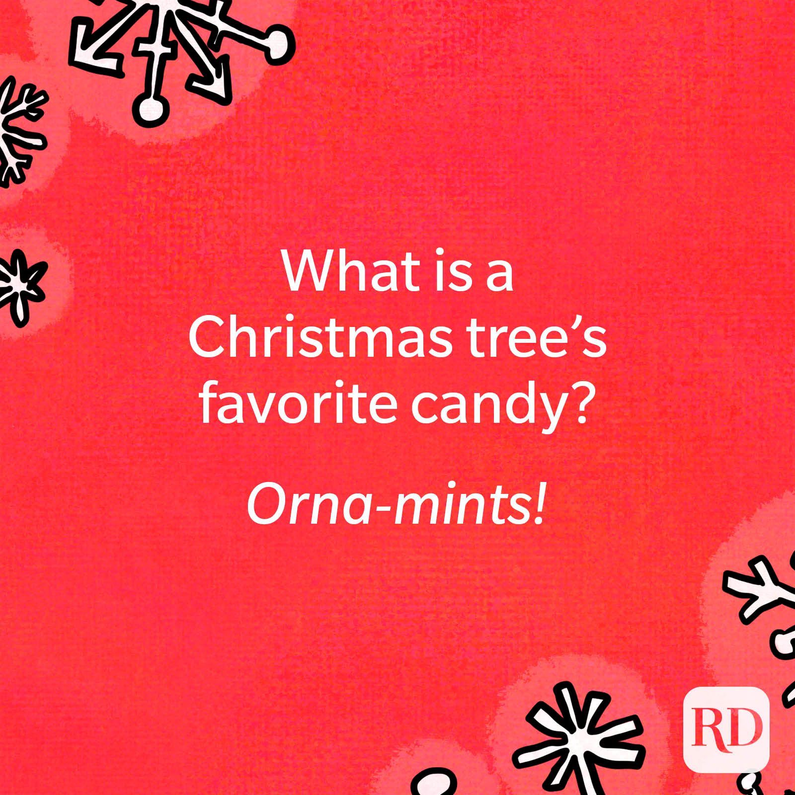 What is a Christmas tree's favorite candy?