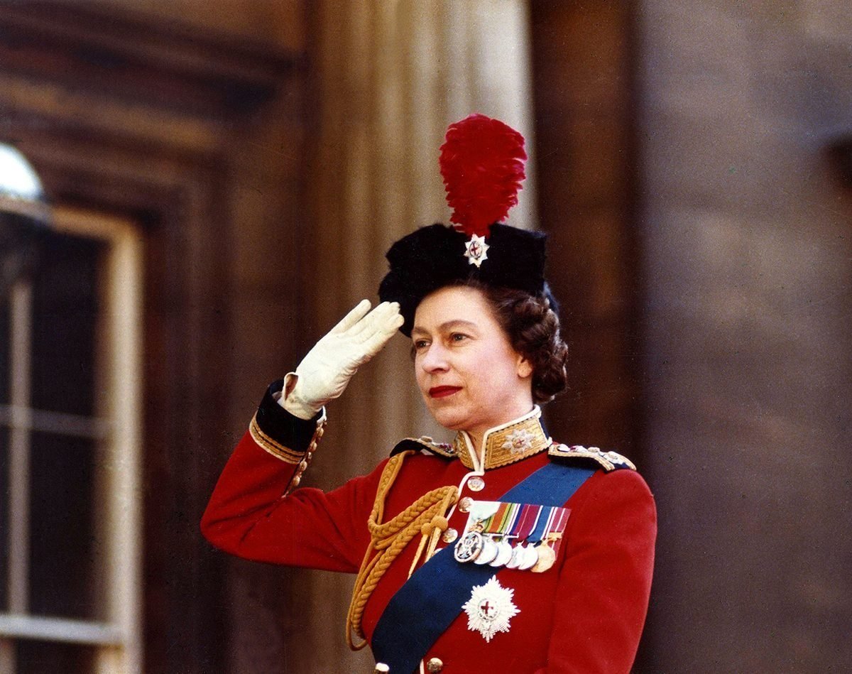 1969 Queen Elizabeth II during the trooping of the colour