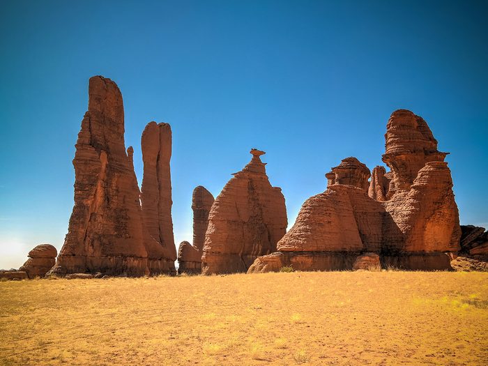 Rock formations in Chad, north central Africa