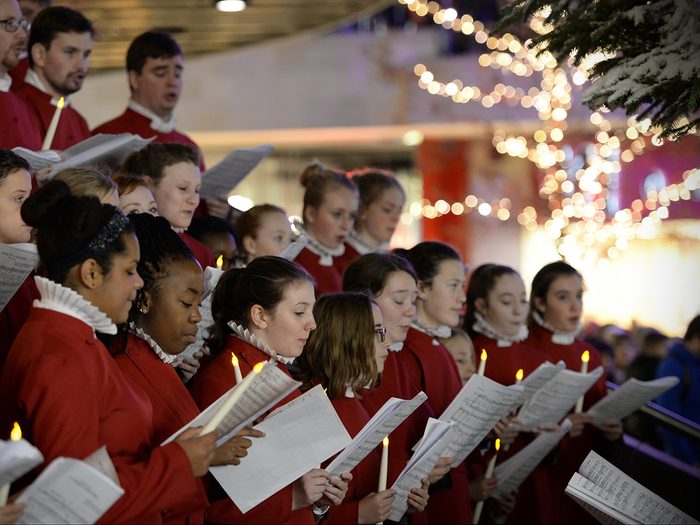 Oldest Christmas carol - holiday choir singing