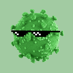 Best memes of 2020 - Coronavirus molecule wearing funny glasses