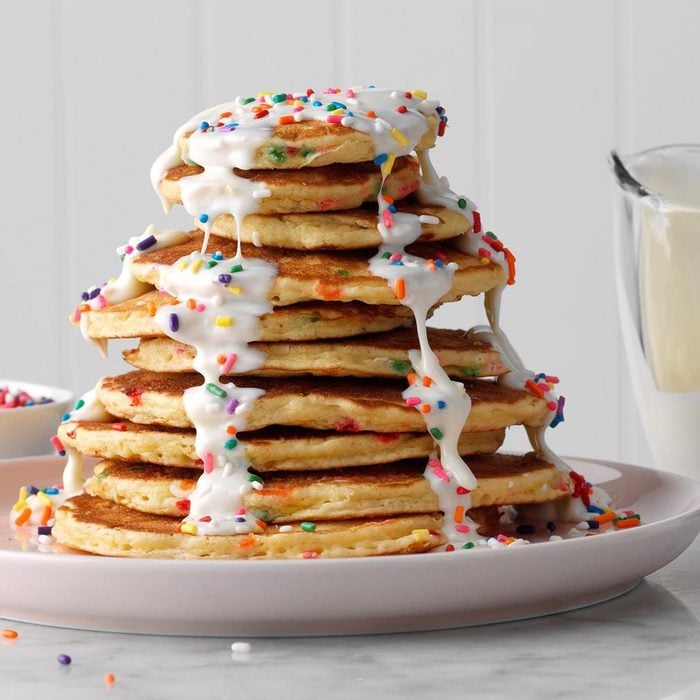 Birthday cake pancakes recipe