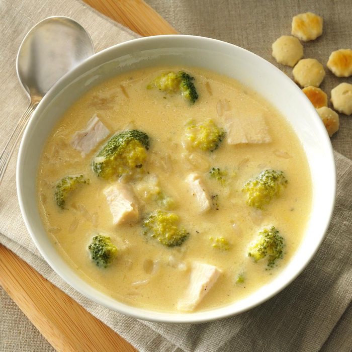Broccoli-chicken rice soup recipe