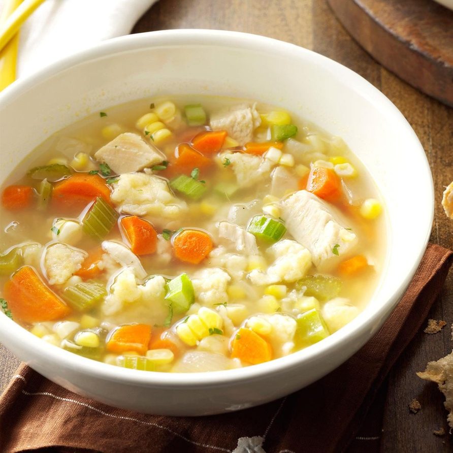 Chicken corn soup with rivels recipe
