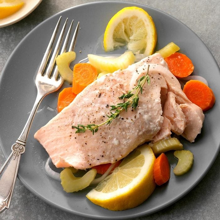 slow cooker recipes for two - Simple Poached Salmon