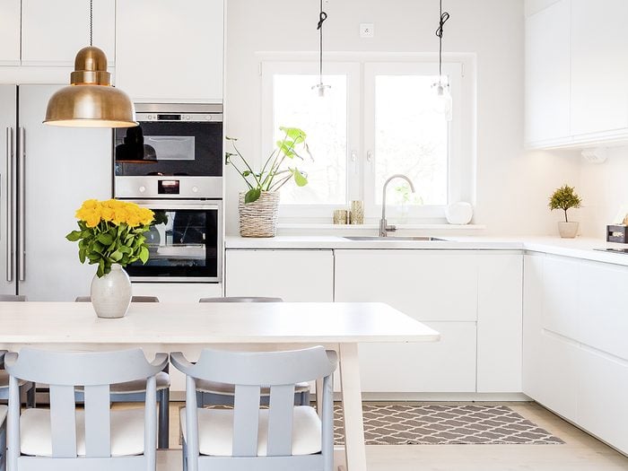 Bryan Baeumler kitchen design advice - white budget kitchen