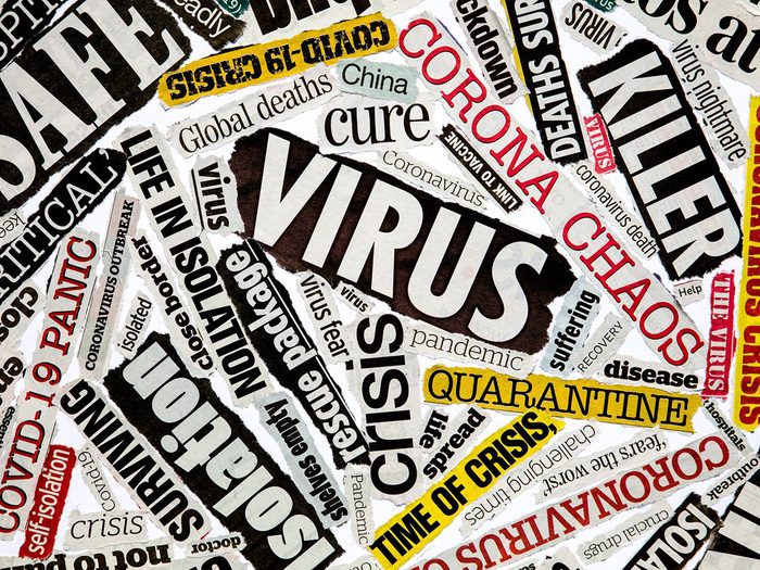 Coronavirus Pandemic News - Newspaper clippings of Coronavirus pandemic