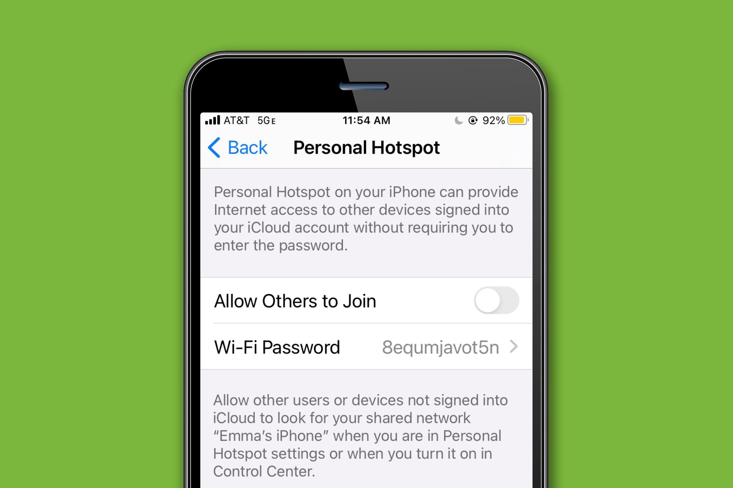 Connect your computer to your iPhone's hotspot