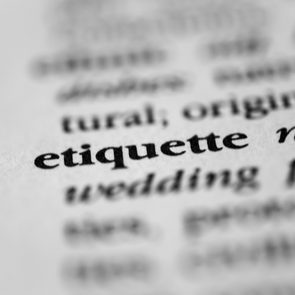 Modern day etiquette dictionary definition