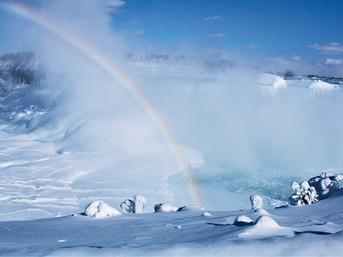 Niagara Falls In Winter - Rainbow