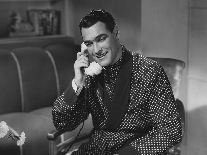 Vintage photo - man on phone