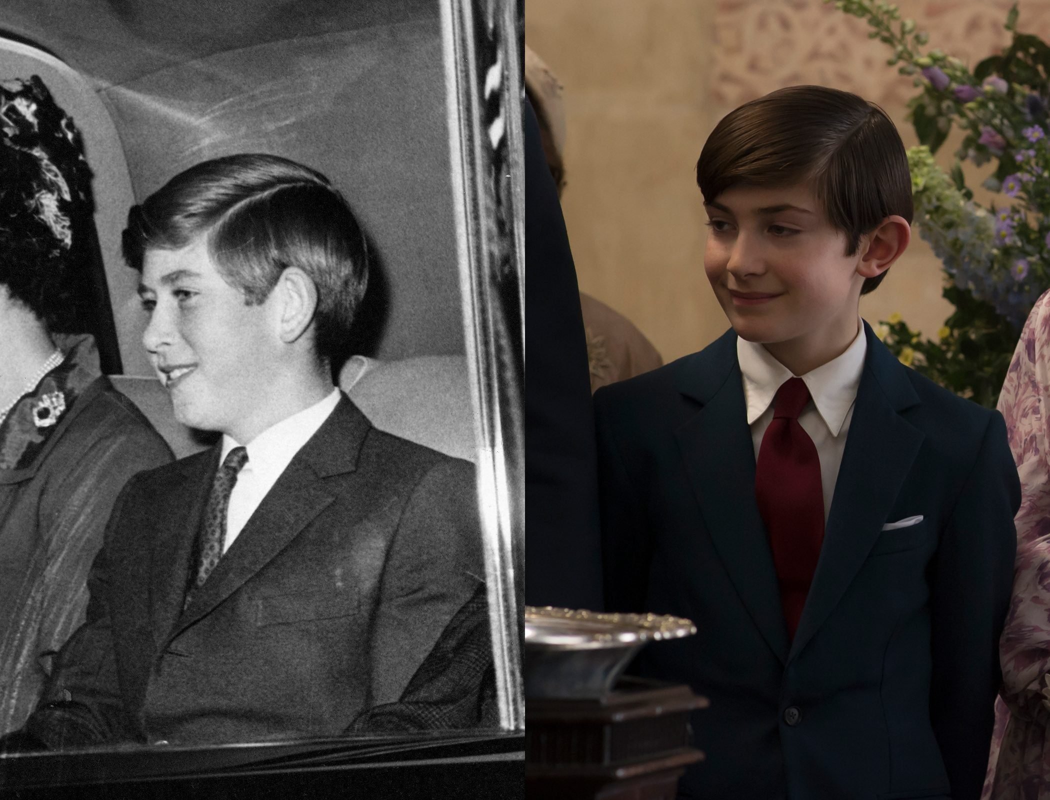 Prince Charles as a teenager, as played by Julian Baring