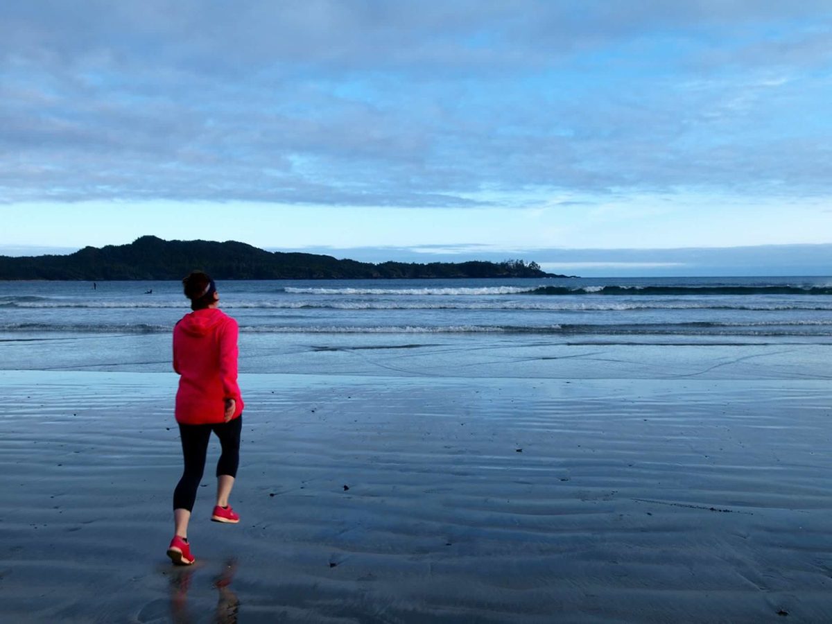 My Happy Place - Woman Running Chesterman Beach