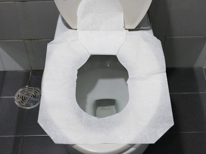 Paper toilet seat covers don't work