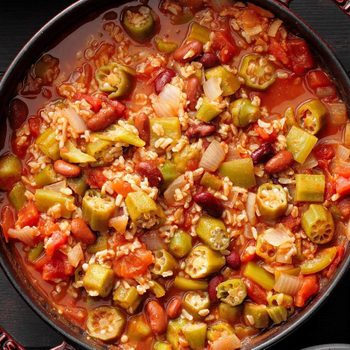 7 Day Meal Plan of 15 Minute Dinners - Okra Bean Stew
