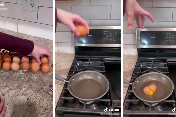 How to crack an egg - viral TikTok video