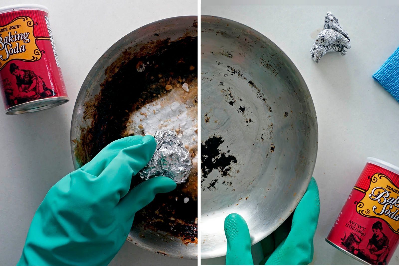 How To Clean A Burned Pan Aluminum Foil Baking Soda