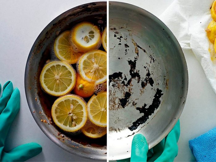 Lemons Cleaning Pan Feature