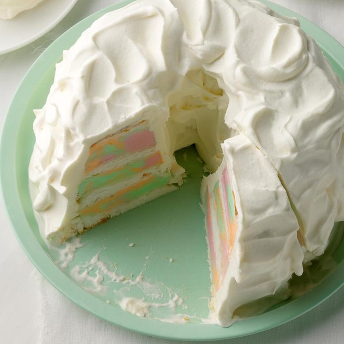 Rainbow Sherbet Angel Food Cake recipe