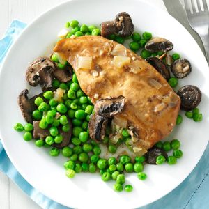 Slow-Cooker Mushroom Chicken & Peas