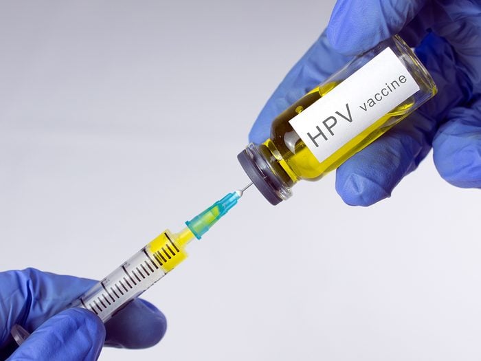 HPV vaccine needle