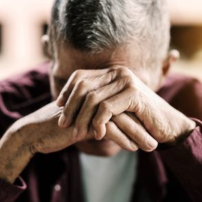 Cognitive tests for seniors - sad senior citizen