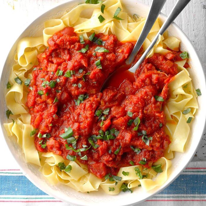 Homemade Meatless Spaghetti Sauce - 7 day sauce meal plan