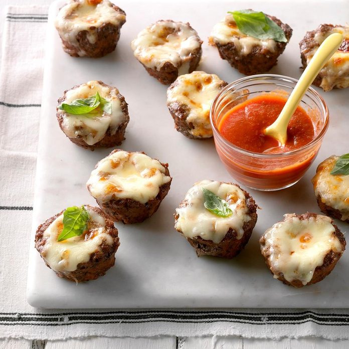 Pizza Meat Loaf Cups - freezer dinners