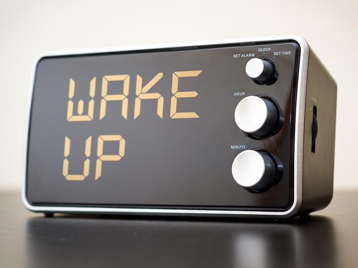 Alarm clock wake up display