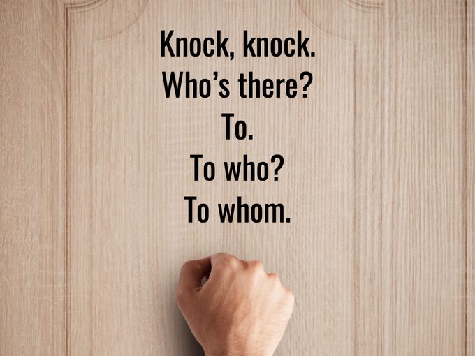 Best Knock Knock Jokes - To Whom