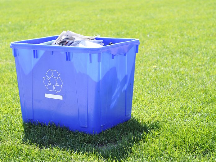 Earth Day Quiz - Blue Box for Recycling