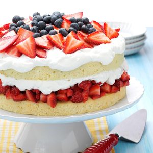 Layered Strawberry Cream Cake