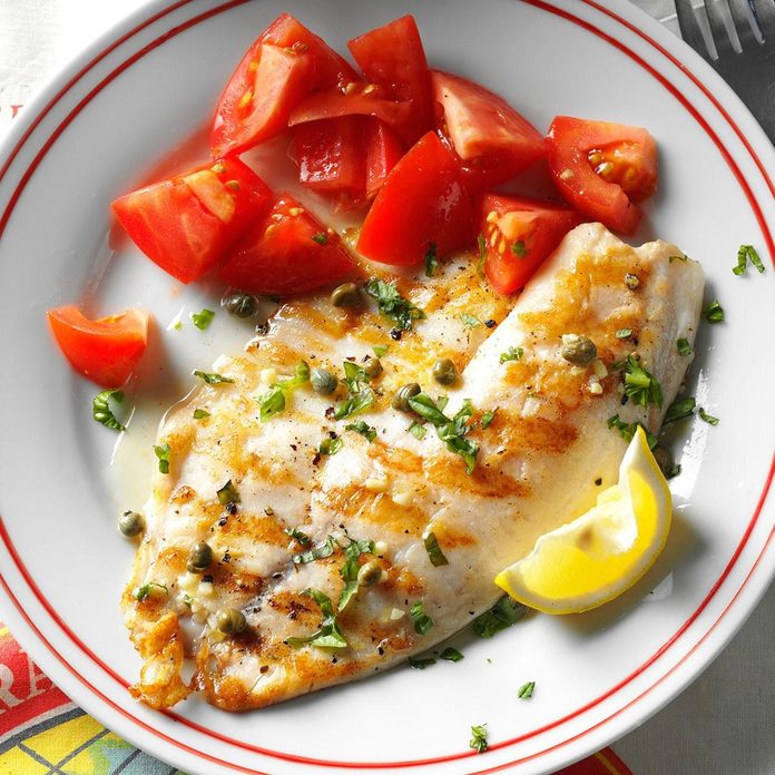 Grilled tilapia piccata - 7 day sauce meal plan