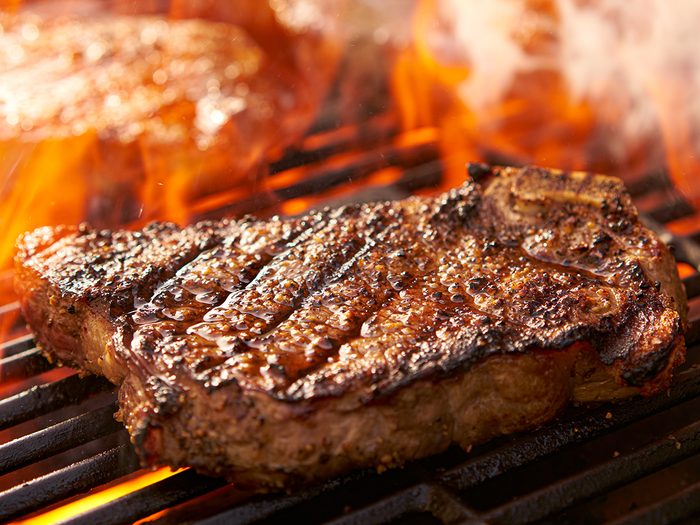 Grilling tips - steak on BBQ