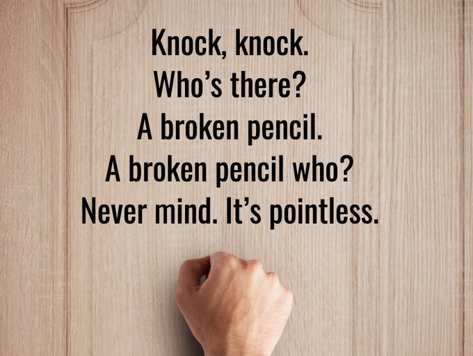 Funny Knock Knock Jokes Broken Pencil