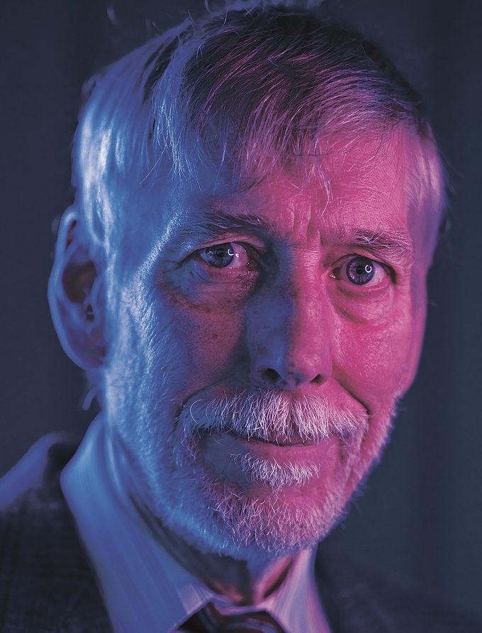 A portrait of Dr. Bruce Tobin, an advocate for magic mushroom therapy.
