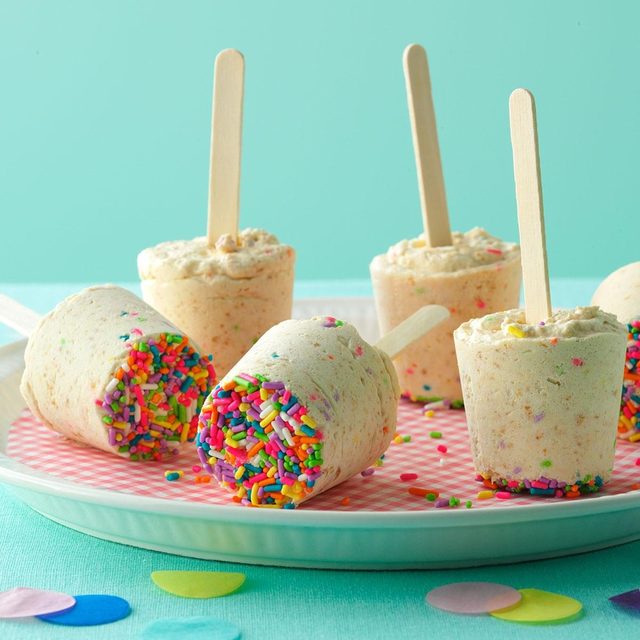 Birthday Cake Freezer Pops - popsicle recipes