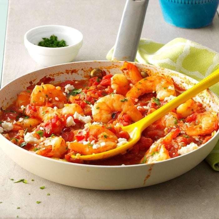 Feta Shrimp Skillet - mediterranean meal plan