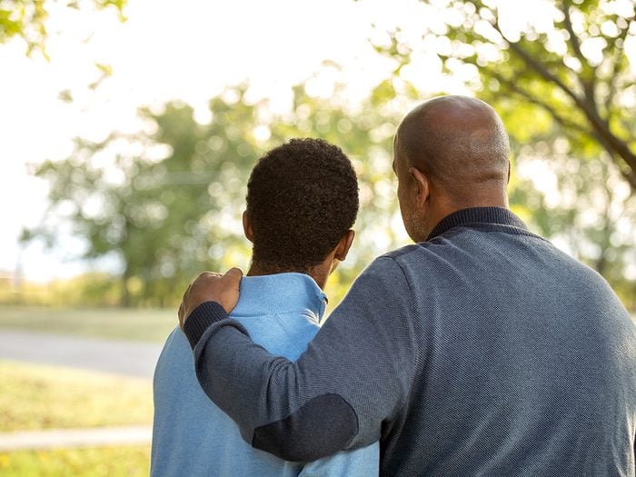 Father and son - family history of mental illness