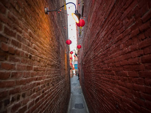Historical Landmarks Canada - Victoria Chinatown - Fan Tan Alley in Victoria, British Columbia.