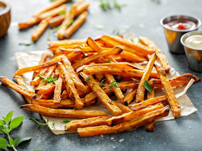 Uses for egg whites - crispy sweet potato fries