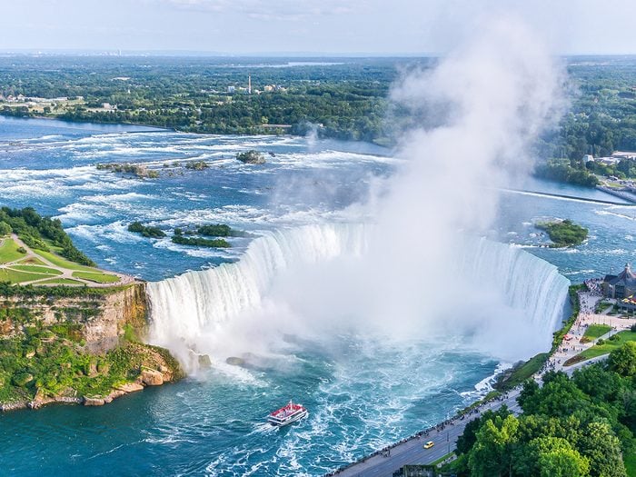 Canada landmark - Niagara Falls aerial view of Horseshoe Falls