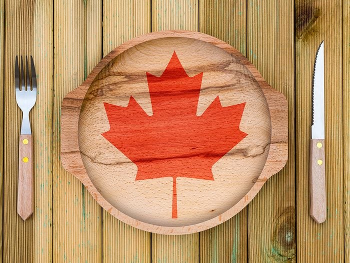 Canadian food - maple leaf plate