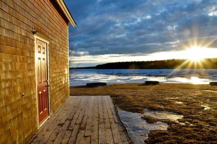 Doors Across Canada - Setting Sun on red door