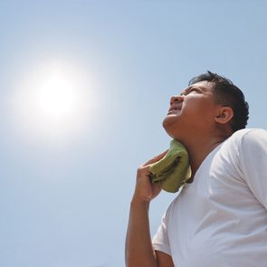 Signs Of Heat Stroke - Man Sweltering In Sun