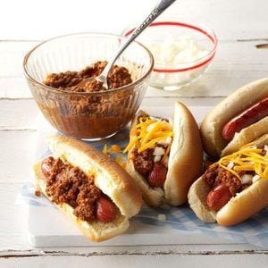 Beefy Chili Dogs