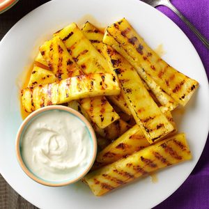 Grilled Pineapple with Lime Dip
