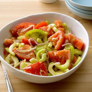 Pesto Tomato-Cucumber Salad