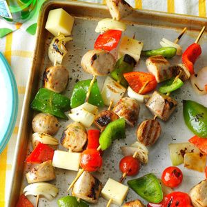 Italian Sausage and Provolone Skewers
